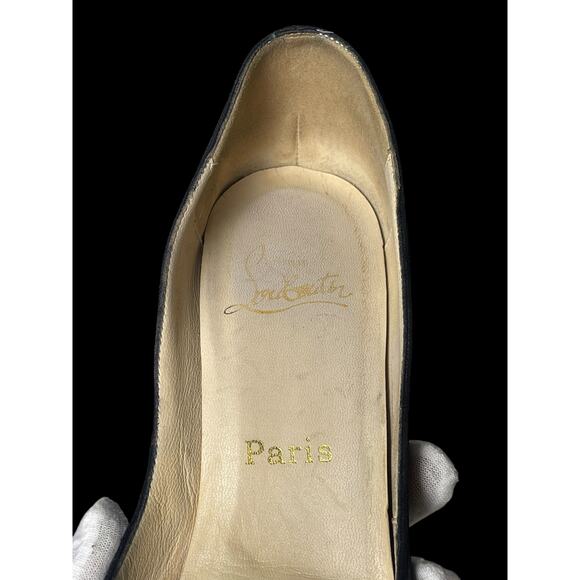 Christian Louboutin Red Open Toe Black Suede Heels 36EU (6W) COA - Picture 7 of 16